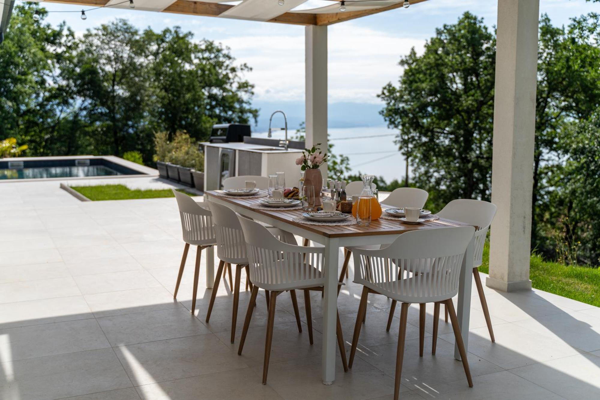 Mare&monti In Opatija, Pool, Ev Station, Sea View, Bbq Vilă